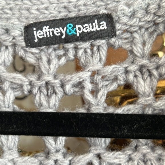 JEFFREY & PAULA Chunky Gray Cardigan Sweater, Size 16/18, GUC. - Picture 4 of 6